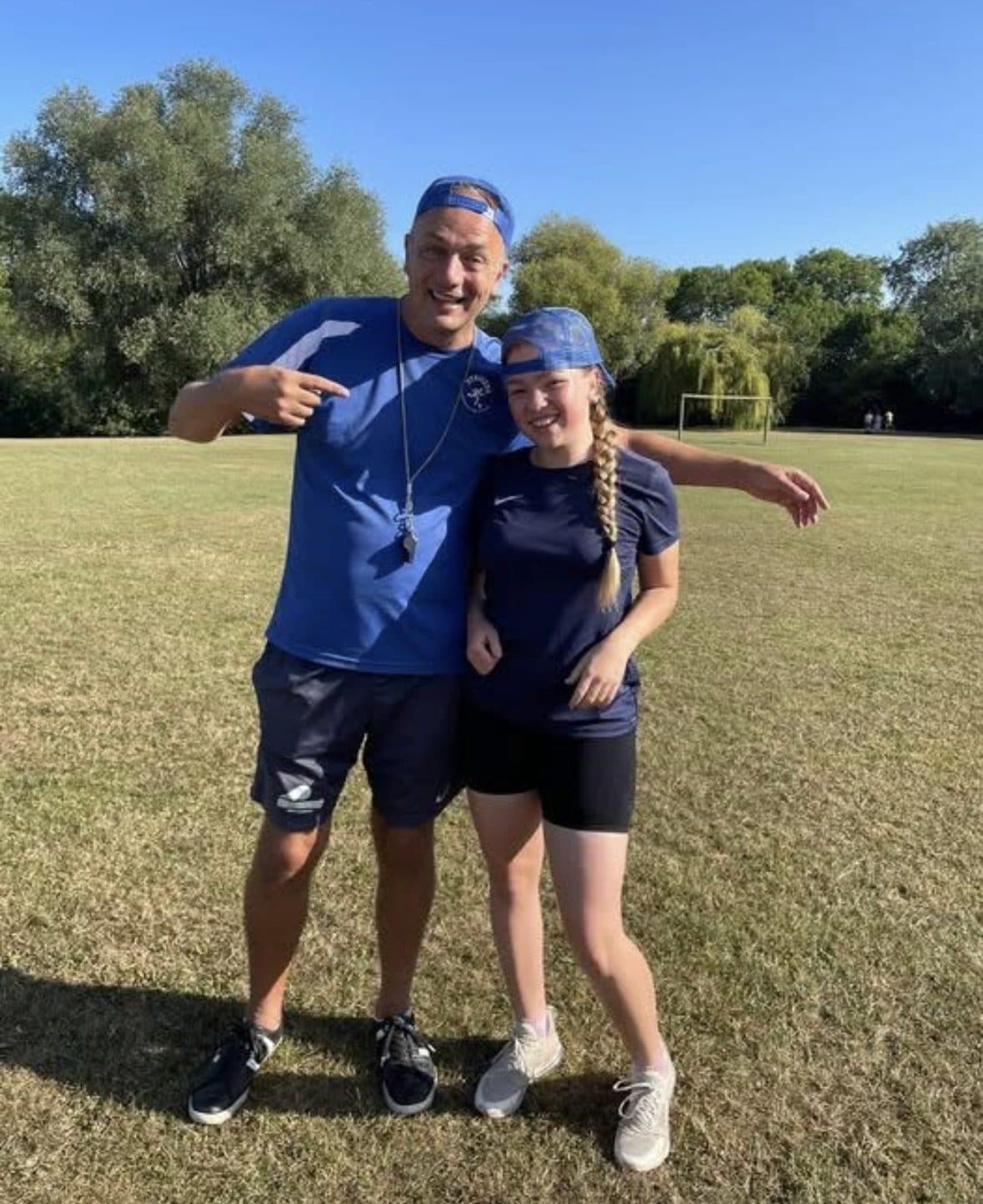 Andy and one of the Strikers coaching team at Grove Park